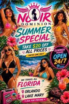 (321)424-1098 is ethnicity_Latinoandoffers nuru massages, asian massage, bodyrubs in Orlando and available for service_location_bothon rubrankings ☀️ NOIR DOMINION – SUMMER SPECIAL☀️

🌴 Where Desire Meets Luxury 🌴

Some nights are different.

The air feels warmer.
The anticipation feels stronger.
And every moment feels like it was created just for you.

Welcome to NOIR DOMINION.

An exclusive experience for gentlemen who appreciate beauty, charm, confidence, and unforgettable company.

Step away from the ordinary and indulge in an atmosphere designed to awaken the senses, elevate the mood, and leave you wanting more.

✨ SUMMER SPECIAL ✨
Enjoy $20 OFF Every Experience

━━━━━━━━━━━━━━━

🌺SERVICE MENU 🌺

⚜️GENTLEMEN RESET(SENSUAL MASSAGE)
• 30 Minutes — $160
• 60 Minutes — $260

⚜️DOUBLE DOMINION(2 STUNNING HOST)
• 60 Minutes — $460

⚜️NURU EXPERIENCE 
• 60 Minutes — $380

⚜️ NURU EXPERIENCE (2 Stunning Hosts)
• 60 Minutes — $630

☎️ 321-424-1098

━━━━━━━━━━━━━━━

🔥 WHY THEY KEEP COMING BACK 🔥

It’s not just the beauty.

It’s the attention.

The chemistry.
The conversation.
The feeling of being completely appreciated from the moment you arrive.

Every smile.
Every glance.
Every unforgettable moment.

Crafted to make your evening extraordinary.

━━━━━━━━━━━━━━━

🚿 PRIVATE LUXURY SHOWER SUITES

Refresh.
Relax.
Recharge.

Featuring premium amenities, plush towels, and private rainfall showers designed for total comfort.

━━━━━━━━━━━━━━━

🔒 COMPLETE DISCRETION

Private parking.
Confidential reservations.
Exclusive atmosphere.

Location provided upon confirmation.

Your privacy is always protected.

━━━━━━━━━━━━━━━

🌴 SERVING 🌴

📍 ORLANDO
📍 LAKE MARY

🚗 We Travel Throughout Florida
📞 Ask For Pricing

☎️ 321-424-1098

━━━━━━━━━━━━━━━

📸 Real Photos
⏰ Open 24/7
🏠 Incall Available
🚗 Outcall Available

❌ No Fake Numbers
❌ No App Numbers
❌ No Blocked Calls

━━━━━━━━━━━━━━━

☀️ NOIR DOMINION ☀️

Luxury.
Attention.
Temptation.

The perfect escape from the everyday.

✨ SUMMER SPECIAL ✨
$20 OFF ALL EXPERIENCES

Limited Time Only

“One evening is all it takes to understand the difference.”
