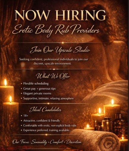 (629)237-5291 is Mixedand offers nuru massages, asian massage, bodyrubs in Nashville and available for incall on rubrankings Applications being accepted now for providers at Nashville’s most exclusive escape. No experience necessary, training provided on case by case basis. 
Must provide unfiltered photos of face and body fully clothed and a brief description of yourself and experience in the industry. 
100% drug and alcohol free no exceptions. 
No illegal services, must be 18+ to apply