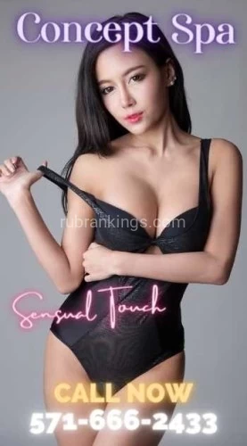 (703)340-9326 is asianand offers nuru massages, asian massage, bodyrubs in Washington and available for both on rubrankings HOURSMON-SUN 10:00 AM - 10 PMUnwind and Elevate: Discover Concept Spa? Experience pure bliss at Concept Spa, your ultimate destination for relaxation and rejuvenation. ?Indulge in the art of serenity with our luxurious spa treatments, carefully designed to cater to your unique needs. ?? Escape the daily grind and step into a world of tranquility, where expert therapists await to pamper you with their skilled touch. ?? Immerse yourself in a sanctuary of calmness, surrounded by soothing scents and peaceful ambiance, providing the perfect setting for your mind and body to unwind. ?‍♀️?Rebalance your energies with our holistic therapies, combining ancient practices and modern techniques to leave you feeling refreshed and revitalized. ?‍♂️?? Let go of tension and stress as you embrace a profound sense of well-being during your time at Concept Spa. ?Discover the power of self-care and give yourself the gift of pure relaxation. ?‍♀️?⚡ Elevate your spa experience and embark on a journey of ultimate rejuvenation at Concept Spa. ⚡? Unlock a renewed sense of vitality and experience the Concept Spa difference today! ?