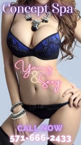 (703)340-9326 is asianand offers nuru massages, asian massage, bodyrubs in Washington and available for both on rubrankings HOURSMON-SUN 10:00 AM - 10 PMUnwind and Elevate: Discover Concept Spa? Experience pure bliss at Concept Spa, your ultimate destination for relaxation and rejuvenation. ?Indulge in the art of serenity with our luxurious spa treatments, carefully designed to cater to your unique needs. ?? Escape the daily grind and step into a world of tranquility, where expert therapists await to pamper you with their skilled touch. ?? Immerse yourself in a sanctuary of calmness, surrounded by soothing scents and peaceful ambiance, providing the perfect setting for your mind and body to unwind. ?‍♀️?Rebalance your energies with our holistic therapies, combining ancient practices and modern techniques to leave you feeling refreshed and revitalized. ?‍♂️?? Let go of tension and stress as you embrace a profound sense of well-being during your time at Concept Spa. ?Discover the power of self-care and give yourself the gift of pure relaxation. ?‍♀️?⚡ Elevate your spa experience and embark on a journey of ultimate rejuvenation at Concept Spa. ⚡? Unlock a renewed sense of vitality and experience the Concept Spa difference today! ?