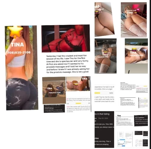 (708)835-2106 is Latinoand offers nuru massages, asian massage, bodyrubs in Chicago and available for incall on rubrankings Hi. I'm Tina Please if you want to make an appointment, let me know what time?Your name:Nationality and age. Thanks.$200Deep tissue massage Swedish massage Regular massage Milking table included (Bikini massages)$250hrProstate massage(Toys are available)Pegging and costumes And more) Milking table is included.BTB massage MSOG  Shower available (Bikini, topples, nude)$300hrNuru massage Milking table Prostate massage or any kind of massage do you want)Easy parking.ONLY CASH Please no google calls.No private callsNo alternative numbers No explicit questions.No show will be blocked.