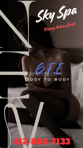 (412)884-7133 is asianand offers nuru massages, asian massage, bodyrubs in Pittsburgh and available for both on rubrankings ⬛  Sky Spa  ⬛ Sexy SpecialHighly Trained 1000% Young Asian GirlsConvenience / Comfortable / Safety Location< Clean, Private and Best QualityFULL BODY RUB AND MORE FUN !!!412-884-7133— — Open 9Am - 1 Am—Model Like Girls are Playful with Serious Talent✘ℴ Line Up ❤ New Girls ✘ℴ EVERYDAY‼️‼️‼️—★—KILLER BODY WORK YOU WOULD NOT FORGET—★—2544 Library Rd #902 Pittsburgh,PA 15234