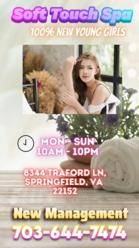 (703)644-7474 is asianand offers nuru massages, asian massage, bodyrubs in Washington and available for both on rubrankings HOURS MONDAY - SUN 10AM - 10 PMLOCATION8344 Traford Ln, Springfield, VA 22152 PHONE (703) 644-7474Revitalize Your Body and Mind with Our Asian Body Rub Massages    •Let our skilled therapists revitalize your body and mind with our body rub massages    •Benefit from the therapeutic effects of ancient Asian massage techniques, designed to reduce stress and tension    •Enjoy our luxurious and peaceful spa environment, designed to promote relaxation and rejuvenation    •Choose from a variety of massage techniques, including Thai, Shiatsu, and Reflexology, tailored to your specific needs   • Our Asian-inspired massages will leave you feeling energized, rejuvenated, and renewed   • Book now and experience the ultimate in relaxation and rejuvenation for your body and mind.