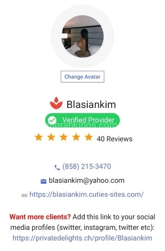 (858)215-3470 is Mixedand offers nuru massages, asian massage, bodyrubs in San diego and available for outcall on rubrankings Im An exotic mix of Filipino ?? and african American with a one of a kind look that makes it hard for others to Duplicate 

I have Baby soft skin and Long Beautiful hair.

As a companion, I create a sensual and blissful experience.. I enjoy making genuine, long-lasting connections and prefer spending my time with generous, respectful gentlemen. 

Making sure that you are HAPPY & COMFORTABLE is my main priority!!!

Even for New Comers, don't be Shy! I'm kind and know how to get you COMFORTABLE so you can relax and enjoy a one of a kind session ? 

I take my time

OUTCALLS ALL OVER SAN DIEGO COUNTY !!!

Blasian Kim 
Well reviewed provider ✅
https://blasiankim.cuties-sites.com/
858-215-3470