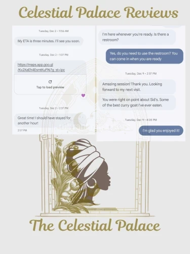 (727)253-5716 is Blackand offers nuru massages, asian massage, bodyrubs in Tampa and available for incall on rubrankings Welcome to The Celestial Palace! A spiritual and holistic healing environment catered to relaxing your mind, body, soul & spirit. Let my hands rub all of the stress away and release it into the universe leaving you feeling relaxed and rejuvenated.

Mon - Sun 10am - 7pm

Aromatherapy nude bodyrub 
$225/60 Mins | $150/30 mins

Incall Only, St Petersburg FL
By appointment only


*Mutual Touch
*Respectful & Friendly Gentleman Only
*Discreet
*If You Are Looking For Sex/Full Service, Please Contact an Escort. Thank You

Hot towels | Experienced Clientele Only 
Text Goddess @ 7272535716

Cash Accepted 
Tap To Pay Accepted For A Small Fee & to be paid upon arrival 

