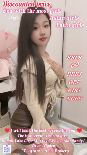 (385)602-0026 is asianand offers nuru massages, asian massage, bodyrubs in Salt lake city and available for incall on rubrankings I am LiLi. A new Latin girl came here today!3 new girls came here week!
We just found a new job here.We are very sexy girls！
If you are often deceived by fake pictures, please trust me this time!
We are very clean, sexy girls waiting for you.
We are very hot. soft and playful sexy girls with naturally perfect curves.
There is no deception and no deposit.
100% Safe & Clean
100% Discreet & No Drama
100% Playful & Open Minded
We are the best combination of sinful and sweet.
A perfect sexual experience
BB*S/GFE/bb*j/kiss/bj/69/B2B/NURU/ucking & Licking/Open Minded
There are four hands,free shower.
You've tried the rest, now try the best,Challenge your skills in any pose!
It's a very safe and comfortable place with no additional charges
Remember my contact information
Appointment：385-602-0026
Telegram ID：AngelBroker9（The only telegram number）
Don't worry about the distance. I still have many sisters nearby.
Address: Salt Lake City/Ogden/Murray/Midvale/Taylorsville/West Valley City/Orem
!!!Cautionary Notice: If you encounter situations involving deposits/advance payments or gift cards, it is definitely a scam.
Please do not fall victim to such schemes!!!
Remember my contact information