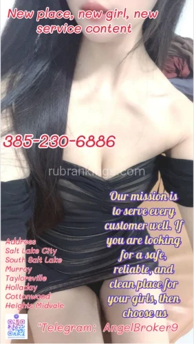 (385)230-6886 is asianand offers nuru massages, asian massage, bodyrubs in Salt lake city and available for incall on rubrankings New place, new girl, new service content
Gentlemen, thank you for reading my advertisement.
We have just opened 3 new spa centers. The new staff members have different styles and an open-minded attitude.
Provide the services you desire. Affordable price, clearly marked prices, no extra tips
Vip kiss 69 B2b Fs Bbj Bb*s Cim Cob Cof Dfk Dt gfe 4 Nuru Pse Sf2 Wf Lick 
Our girls are scattered throughout various parts of UT. 
We will arrange the most convenient route for you so that you can have a pleasant time with these girls smoothly.
Business hours: 8 am - 12:30 am
Telephone：385-230-6886
Address
Salt Lake City
Ogden
Murray 
Taylorsville 
Holladay
Cottonwood Heights 
Midvale 
Telegram：AngelBroker9