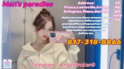 (817)318-8866 is asianand offers nuru massages, asian massage, bodyrubs in Dallas and available for incall on rubrankings Grand opening ！Eight-deal discount！
SHE Spa Massage Welcome to my service
We attach great importance to customer experience, understand their needs, strictly require girls to receive training, and can provide
Offer special promotions.
New girls arrives 100% BBFS BBBJ Meet quality relaxation More choices!
No additional charges!
Unique massage techniques bring you the most comfortable stress relief and physical disease treatment
Vip b2b nuru 69 gfe fs b*j b*fs Massage
Open：8am-12am
City ：Dallas
Address：Frisco,Lewisville,Irving,Arlington,Plano,Garland
Text me：817-318-8866
 Telegram：AngelBroker9
