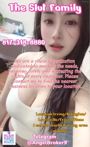 (817)318-8880 is asianand offers nuru massages, asian massage, bodyrubs in Dallas and available for incall on rubrankings Grand opening
Best Girl Spa Massage Welcome to my service
We attach great importance to customer experience, understand their needs, strictly require girls to receive training, and can provide
Offer special promotions.
New girls arrives 100% BBFS BBBJ Meet quality relaxation More choices!
No additional charges!
Unique massage techniques bring you the most comfortable stress relief and physical disease treatment
Vip b2b nuru 69 gfe fs b*j b*fs Massage
Open：9am-12am
City ：Dallas
Address：Lewisville Highland Village Irving Arlington Frisco Plano Garland
Text me：817-318-8880
 Telegram：AngelBroker9