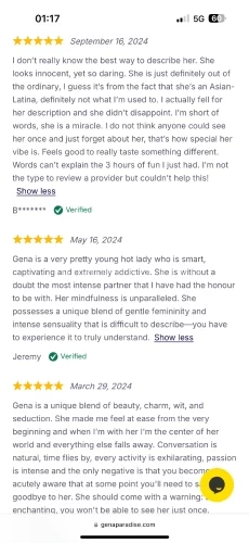 (650)398-6539 is Mixedand offers nuru massages, asian massage, bodyrubs in Austin and available for both on rubrankings Hi, I'm Gena. Crafted from the elegance of Asia and the vibrant spirit of Latin America, I am a symphony of contrasts—delicate yet dynamic, a stunning tapestry woven from two rich heritages. My form, a blend of grace and effortless curves, mirrors the harmonious merging of refined contours and exuberant fullness. I combine the Asian simplicity with the statuesque Voluptuousness of a Latina. A rare treasure, I embody the exquisite intricacy of the East with the passionate soul of the West. In my presence, you encounter a world where heritage sparks temptation—a dance of beauty so captivating, it leaves an indelible mark on the heart. I’m one of a kind! My appearance can best be described as striking. Body of a Goddess, skin tight, yet soft; booty jiggly, paired with a sinful perfect smile—my presence is more than just noticeable. And my vibe? Irresistible!BOOK ME and let me introduce you to a discreet new world brimming with endless possibilities.Thoughtful, detailed inquiries capture my attention and encourage a prompt response. Please note: Messages that simply say “hi,” “hey,” “how are you,” or “how much” will not receive a reply. I am committed to meaningful interactions and will only respond to serious inquiries. RECENT REVIEWS ATTACHED. TEXT PREFERRED: 650-398-6539