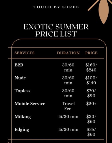(678)935-0931 is Mixedand offers nuru massages, asian massage, bodyrubs in Atlanta and available for both on rubrankings Please read over the menu before contacting
If you see this ad I’m in your city!!!.. Please Read Everything before reaching out  Please screenshot if you have 2… 🙏🙏
Please start off with your Name
420 Friendly 🍀🍀🍀
MOBILE IS AVAILABLE!! 

I don’t mind bringing the shop to you!! 

+1 678-935-0931
Outcalls Available 

HALF HOUR/ HOUR AVAILABLE ONLY
Summer List

B2B $160 Half Hour $240 Hour
NUDE $100/ $150
TOP $70/ $90
DEEP TISSUE REG $50/ $75
SENSUAL REG $50/ $75
QUICK VISIT ENDING ONLY 15 minutes $30

3300 memorial Dr. Decatur Ga
The Shop



Private Parties/ ETC 500+ 
Arrangements Available 

Waxing Services Available In Atlanta Only
Shaving Available Available Any State or Town
Hair Cream Available  Available Any State or Town
??????????
IG @ Touchbyshreellc Follow me please for updates because I don’t post Ads often. You can google me..
.
.
Relax with me in a safe environment and leave your worries behind… OUTCALLS AVAILABLE 
Please advise that I’m am a travel therapist! Most people know me from IG
 ✨✨I specialize in sports players, celebrities and high end business owners…
NO POLICE IS WELCOME!! You’re safe with me!! 

Fetish, submissive, domination, tie & tease, spanking,butt plugs, nipple play, edging and more. Let’s play in your darkest fantasies.
Time wasters will be blocked. 

Only contact when your ready to book or pre book

 YOU CAN GOOGLE THIS COMPANY/ME!! VERY REAL AND NO TIME FOR TIME WASTED 

PAYMENTS ARE CASH, ZELLER, CASHAPP, and APPLEPAY.. 

