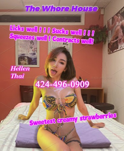 (424)496-0909 is asianand offers nuru massages, asian massage, bodyrubs in Orlando and available for incall on rubrankings Bonjour garçon fort~Five new whores in different shapes and styles,you will not find unequalled beauty like us.

Gift ①: Hot Pussy 💨Alexia, 22yrs, Korean, 34C-27-37
Alexia is cutiest,very lovely and naughty!Always looking for  Sugar Daddy  love.Her pussy lips as warm as she,squeeze your thick cock inside to keep warm and she will moan sweetly.She loves Bare-Bones BlowJob,keep you shaking for a minute! Cum all your semen on her face!

Gift ②：Dick Lover 💨Lin, 25yrs, Chinese, 36C-27-36
Lin is the most elegant girl here,kind of shy and quiet.But her heart is extremely thirsty!Unimaginably tight and wet, the second she saw you, she already wanted to be thrown down by you and fucked hard.She orgasms easily,maybe you can give her many times~

Gift ③：Power Butt 💨Hellen, 24yrs, Thai, 36C-26-36
Hellen is our long legged goddess,want to try sticking ur dick into her pussy while standing?She's really talented in DOGGY,too.The electric buttocks continue to shake up and down every second,As long as you don't stop, she won't feel tired!

Gift ④：69 Master 💨Anna, 27yrs, Japanese, 34C-26-34
Anna is new here,but every man wants to taste her.With her pretty face and top-notch skills,you can miss anyone,except her.She will crawl on top of you,let you tear off her black stockings,first fast lick ur nuts with saliva until the liquid seeps out.Then suck your cock deepest, and you can press her head as hard as you like.Lick her pussy till it oozes horny juices,or stick your fingers in and feel her tight pussy.

Gift ⑤: Busty Queen 💨Fiano, 28yrs, Korean, 36C-27-38
Fiano's boobs can dancing!Knead or rub her hard,or bite the pink nipple,put ur hard cock on it.When make love,her boobs will shake and dance,grab and lick!Waiting for a harder you,rougher sex!

424-496-0909