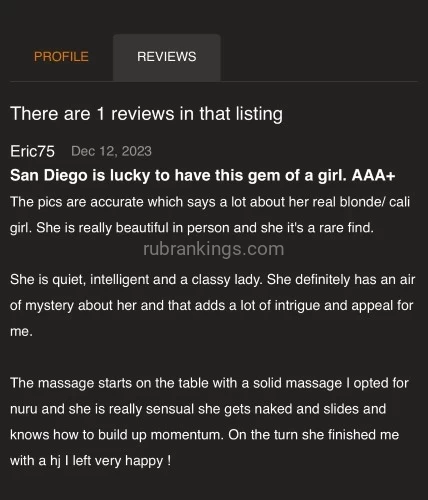 (619)784-5566 is Caucasianand offers nuru massages, asian massage, bodyrubs in San diego and available for both on rubrankings Hello Gentlemen!

I'm a sweet and beautiful blonde with soft skin and a beautiful touch.  I’m a born and raised California girl.  A beach girl at heart.. the kind you might find next to you in a yoga class. If that’s your thing…. ;)

180/hf, 280/hr, 40 extra for nuru style, 40 extra for showering together.  More upgrades possible with regulars!

Please be freshly showered and respectful for our session.  I will do the same!  :)

I also have two girl sessions available with my sexy blonde and brunette girlfriends. ❤️

See more of me on my OF!:   https://onlyfans.com/verucaquinn

~Avery 
619.784.5566
(Texts only please. No calls.)