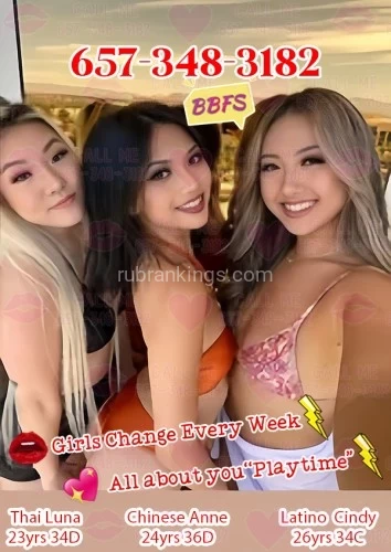 San diego BodyRubs Offered By (657)348-3182 | Bodyrubs (657)348-3182 is asianand offers nuru massages, asian massage, bodyrubs in San diego and available for incall on rubrankings HEY GUYS!!! HOT HOT HOT!!! 3 NEW NEIGHBOR GIRLS WILL SERVE U, tender as fuck, just wanna be drenched in your cum daddy! Feed us that warm load! No matter what kind of man you are, will satisfy your taste...bbfs
?? About our girls ??
--Thai Luna (23yrs, 34D, 5' 2", 113lb.)
--Chinese Anne (24yrs, 36D, 5' 3", 114lb.)
--Latino Cindy (26yrs, 34C, 5' 3", 112lb.)BBFS
?? Special Skills For u ??
--Gentle Dick Licking
--LICK THE PINK PUSSY
--Softest Hand JOB
--Erotic Fingering
--Wild style 69
--Dogging that ass
--Ride her on floor
Join us on this wild and crazy journey and make memories that will last forever!
TEL: 657-348-3182