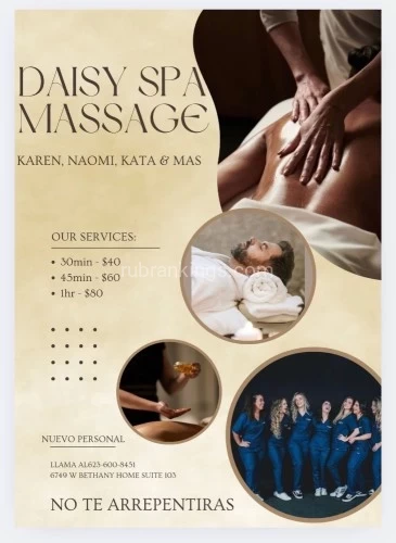 (623)600-8451 is Latinoand offers nuru massages, asian massage, bodyrubs in Phoenix and available for incall on rubrankings Title
??Daisy spa new staff?latinas?67 and bethany
Body Type
Athletic
Ethnicity
Latino
Service Locations
Both
Description
Title
???daisy spa?latinas?new staff ?67 and Bethany ?
Body Type
Curvy
Ethnicity
Latino
Service Locations
Both
Description
????daisy spa??New manager and new personnel ?come and relax with reasonable prices special every day we respect minute by minute of your time our staff is very professional with great talent in their hands come and check it out Ready to give you ߦ˰ߦ The best session of his life ߦ˰ߦ We, our clients, and treat them to the best of our standards

?????????????????????????

We offer table showers

Aromatherapy

Clean bedding

Organic and fragrance-free oils / lotions

Relaxing environment



Reflexology rates

30 minutes $ 40.00

45 minutes $ 60.00

1 hour $ 80

????Tips are appreciated ???



We accept walk-ins and appointments☺

Open from Monday to Sunday

(From 9 a.m. to 10 p.m.)





• Phone : 6236008451



• Location : 6749 w Bethany home rd #103 glendale az zip85303
CONTACT DETAILS
Phone number
(623) 600-8451
Country
United States
State/Region/Province
Arizona
City
Phoenix
Location
6749 w Bethany home rd#103 Glendale az 85303
CONTACT DETAILS
Phone number
(623) 600-8451
Country
United States
State/Region/Province
Arizona
City
Phoenix
Location
6749 w bethany home rd #103 Glendale az 85303