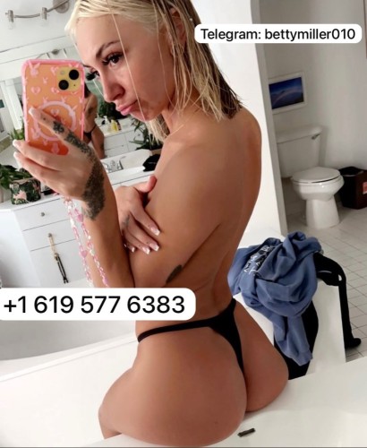 (619)577-6383 is Caucasianand offers nuru massages, asian massage, bodyrubs in San diego and available for both on rubrankings Hello I am Betty and available for full body massage and hookups text me up I offer a sensual, very relaxing full body rub. A more relaxed personal experience. You dress down to your comfort level and will give you a very good body massage. It including all kinds of body massage in your place or mine. want a handsome gentle man to text me don't mind if you're married or not just text me and let's have a good time together an some good sex.. am not always on here and I don't do this alway: but I promise I will give you the best unforgettable service experie Watch me slowly put every muscle to ease. I specialize in the art seduction, teasing and releasing you to your highest peak of satisfaction. Rather it's a soapy suds massage or an intimate authentic Nuru massage or you can take further step to fantasy the massage you will have an experience of a lifetime,I'm very okay with whatever options or payments vou have All my rates are flat rates
My Services are  erotic lick eat & GFE & 69 style &BBBJ+BJ no condom &body to body, massage &shower together &kissing and touch me & B2B
