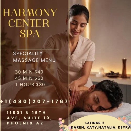 (480)207-1767 is 0and offers nuru massages, asian massage, bodyrubs in Phoenix and available for both on rubrankings Title
VIOLETA🌼NATY🌼
Body Type
Curvy
Ethnicity
Latino
Service Locations
Both
Description
Title
KEYRA🌹KATA🌹KAREN
Body Type
Petite
Service Locations
Both
Description
Title
New therapist🌸
Body Type
Petite
Service Locations
Both
Description
Title
🎀🎀🎀harmony center spa🎀latinas🎀19th Avenue, be
Body Type
Curvy
Ethnicity
Latino
Service Locations
Both
Description
🎀🎀🎀🎀harmony center spa🎀🎀🎀🎀🎀🎀new new new 🎀🎀🎀19th Avenue, between Peoria and Cactus🎀🎀???gran opening ??Latinas✅ Grand opening!! 🌸🌺🌸🌺A place to relax. We’re located it at_ 11801 n 19 av suite 10 phoenix az 85029 …We offer foot massage, Reiki reflexology and Hot towel services. We have the best prices in Phoenix. Don’t forget to ask about our opening specials!! We respect your time, minute by minute. Come meet our new talented therapists: KAREN,CATALYNA,KEyRA,vIOLETA,ARIANA,KATY,NATY. (Mexico, Cuba, Venezuela). 30 min $50 💎💎💎45 min $60 1HR $80.✅✅✅✅✅✅ 🎀🎀🎀🎀🎀🎀 open Monday to Sunday 9 am to 10 pm 85029✅✅✅✅✅✅✅☎️480 207 1767☎️.
CONTACT DETAILS
Phone number
5206333484
Country
United States
State/Region/Province
Arizona
City
Phoenix
Location
11801 n 19 th av suite 10 phx az 85029
CONTACT DETAILS
Phone number
(480) 207-1767
Country
United States
State/Region/Province
Arizona
City
CONTACT DETAILS
Phone number
(480) 207-1767
Country
United States
State/Region/Province
Arizona
City
CONTACT DETAILS
Phone number
(480) 207-1767
Country
United States
State/Region/Province
Arizona
City
Phoenix