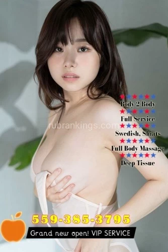 (559)385-3795 is 0and offers nuru massages, asian massage, bodyrubs in Fresno and available for both on rubrankings <p>★❤GRAND OPENING! HOT asian girls❤★★<p>♥ Brand New Luxurious Facility ♥<p>♦ Great Stress Relief! ♦<p>♦ Comfortable Private Rooms ♦<p>♦ Skilled & Friendly Asian Masseuses ♦<p>♦ Outstanding Courteous Service ♦<p>♦ Immaculately Clean ♦<p><p>♥ New and beautiful ladies waiting to pamper you with the best skills.<p>♥ Beautiful Masseuses are highly trained in the art of pleasure and we know how to please even the most demanding man.<p>♥ They will rub our young delicious bodies all over you as we massage you with the pleasure that will blow your mind. <p>♥ Our girls know what you're looking for and we are here to give it to you.<p>♥ They are the young beauties you've been searching for.<p>♥ We're not clock watchers like the other places. <p>♥ You won't be disappointed when you see us,that's a promise.<p>♥ You'll be even happier with the wonderful service we offer.<p>♥ stop by today and give us a try . <p>♥ Open 9:30am - 10:00pm / 7day a week<p>♥ $60/1hr, $40/30mins, Only cash<p>♥ Free Parking<p>♥ 1715 Minnewawa Ave, Clovis, CA 93612<p>♥ ♥ ☎ (559) 385-3795 ☎