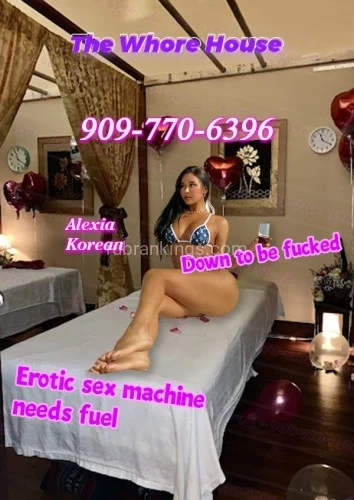 (909)770-6396 is asianand offers nuru massages, asian massage, bodyrubs in San diego and available for both on rubrankings bbfs???Bonjour garçon fort~Five new whores in different shapes and styles,you will not find unequalled beauty like us.??Gift ①: Hot Pussy ?Alexia, 22yrs, Korean, 34C-21-31?Alexia is cutiest,very lovely and naughty!Always looking for "Sugar Daddy" love.Her pussy lips as warm as she,squeeze your thick cock inside to keep warm and she will moan sweetly.She loves Bare-Bones BlowJob,keep you shaking for a minute! Cum all your semen on her face!??Gift ②：Dick Lover ?Lin, 25yrs, Chinese, 36C-22-31?Lin is the most elegant girl here,kind of shy and quiet.But her heart is extremely thirsty!Unimaginably tight and wet, the second she saw you, she already wanted to be thrown down by you and fucked hard.She orgasms easily,maybe you can give her many times~??Gift ③：Power Butt ?Hellen, 24yrs, Thai, 36C-21-31?Hellen is our long legged goddess,want to try sticking ur dick into her pussy while standing?She's really talented in DOGGY,too.The electric buttocks continue to shake up and down every second,As long as you don't stop, she won't feel tired!??Gift ④：69 Master ?Anna, 27yrs, Spanish, 34C-20-30?bbfsAnna is new here,but every man wants to taste her.With her pretty face and top-notch skills,you can miss anyone,except her.She will crawl on top of you,let you tear off her black stockings,first fast lick ur nuts with saliva until the liquid seeps out.Then suck your cock deepest, and you can press her head as hard as you like.Lick her pussy till it oozes horny juices,or stick your fingers in and feel her tight pussy.??Gift ⑤: Busty Queen ?Fiano, 28yrs, Korean, 36C-20-32?Fiano's boobs can dancing!Knead or rub her hard,or bite the pink nipple,put ur hard cock on it.When make love,her boobs will shake and dance,grab and lick!Waiting for a harder you,rougher sex!909 770-6396