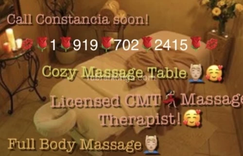 (919)702-2415 is 0and offers nuru massages, asian massage, bodyrubs in Raleigh and available for both on rubrankings  Visiting Raleigh! Snow flurries melting warm rub gentle kisses?   ♥️ A married man's best kept secret kisses! ♥️  Top trained CMT "  Constancia " Trained luxury Massage Therapist specializing in full body authentic therapeutic healing sensual massage, deep tissue with full body glide sensual healing sessions on cozy massage table. ((   " My regular clients appreciate discrete private location and happy ?  " No kiss or tell " ))   ?    TOP QUALITY!  ?  ((  Respectful gentleman that have a lot to lose don't want explicit business exposed to the world! )) ? Best Kept Secret! ?  Now offering milking table hh sessions. A lovely ♥ delight! ?  I truly adore and cater to generous respectful men over 35  ❤️ A married man best kept naughty secret! “ No kiss ? or tell lovely secret! ❤️ Golfer’s delight ❤️  Business Football gentleman traveling in town to see games at PNC Stadium ❤️ Top Business Executives, High Profile Professionals, Military men, Rdu airport Pilots, Amazing military Dad’s, Top Business Executive's, Construction worker's, Air plane pilots who enjoy being totally spoiled by a beautiful Barbie doll that's  classy with smooth tone legs,  soothing soft hands and kissable curves. Catering to 35 plus gentleman. Privacy & Discretion is very important to me! My personality is sweet and romantic! I practice a healthy clean lifestyle. My standards are just as high as yours. ((  My regular sweet hearts love that l am private and discreet! ))   Ring call 1-919) -702-2415 Constancia Ask 4 Vip Massage <<>>  In calls and out call’s available  to nice hotels only! By appointment!  Love, Constancia