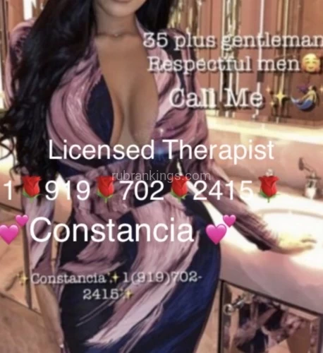 (919)702-2415 is 0and offers nuru massages, asian massage, bodyrubs in Raleigh and available for both on rubrankings  Visiting Raleigh! Snow flurries melting warm rub gentle kisses?   ♥️ A married man's best kept secret kisses! ♥️  Top trained CMT "  Constancia " Trained luxury Massage Therapist specializing in full body authentic therapeutic healing sensual massage, deep tissue with full body glide sensual healing sessions on cozy massage table. ((   " My regular clients appreciate discrete private location and happy ?  " No kiss or tell " ))   ?    TOP QUALITY!  ?  ((  Respectful gentleman that have a lot to lose don't want explicit business exposed to the world! )) ? Best Kept Secret! ?  Now offering milking table hh sessions. A lovely ♥ delight! ?  I truly adore and cater to generous respectful men over 35  ❤️ A married man best kept naughty secret! “ No kiss ? or tell lovely secret! ❤️ Golfer’s delight ❤️  Business Football gentleman traveling in town to see games at PNC Stadium ❤️ Top Business Executives, High Profile Professionals, Military men, Rdu airport Pilots, Amazing military Dad’s, Top Business Executive's, Construction worker's, Air plane pilots who enjoy being totally spoiled by a beautiful Barbie doll that's  classy with smooth tone legs,  soothing soft hands and kissable curves. Catering to 35 plus gentleman. Privacy & Discretion is very important to me! My personality is sweet and romantic! I practice a healthy clean lifestyle. My standards are just as high as yours. ((  My regular sweet hearts love that l am private and discreet! ))   Ring call 1-919) -702-2415 Constancia Ask 4 Vip Massage <<>>  In calls and out call’s available  to nice hotels only! By appointment!  Love, Constancia