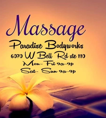 (602)368-5912 is Latinoand offers nuru massages, asian massage, bodyrubs in Phoenix and available for incall on rubrankings  NEW BODYWORKERS QUALITY PROFESSIONAL TREATMENTS6070 W Bell RdMondays -Sunday 9am~7pm (602)368-5912Let us spoil you  Cozy Rooms Relaxing music Your choice of something soft & soothing medium relaxing touch or deep therapy with warm lotion hot stones hot towel treatments after this is full body pure pampering perfection with a combination of customized treatments for your body’s needs our attention is to focus only on you from start to finish Preferably by appointment to assure availability but walkins are always welcomed Cash or credit card (with I’d)