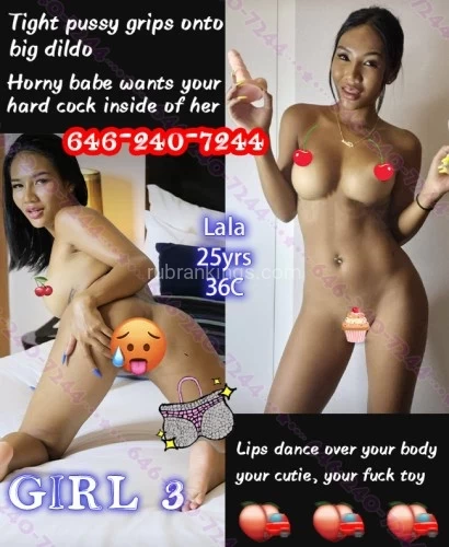 (646)240-7244 is 0and offers nuru massages, asian massage, bodyrubs in Salt lake city and available for incall on rubrankings ?Know us more:We Offer The Ultimate Sexy Experience. Your Experience With Us Will Be Unique And Fun If You Are Looking To Spend Some Quality Sensual Time Giving. Our Experience Is A Mixture Of Nice And Naughty! Come To Try The New Way To Make Good Sex! We're Very Clean And Shaved Completely Always! About Our Bodies, We Offer Plenty Of Pictures All Real And Recent! We'd Like To Be Complicit In Your Desires And Drag The Mind Into A Paradise Of Dreams And Relax!!!?Know our advantages:-Warm, Friendly, Smart And Sexy Playmate! Mature Lady With Curves In All The Right Places And An Insatiable Sexual Appetite! -A Special Secret Friend With Whom You Can Share Fun And Intimacy With And Leave Feeling Lighter And Brighter~ -Inteligent, Sexy, Pretty And Always Shining Like A Sunshine. Huge Varieties Of Services, But Nothing Robotic. -Fashionably Dressed And Captivating Delight Female Glances And Envious Glances Of Other Women. ?Know our wild cougars:?Cougar 1（Kaya, 26yrs, 5' 3", 34C.）?Cougar 2（Amy, 28yrs, 5' 4", 36D.）?Cougar 3（Lala, 25yrs, 5' 2", 36C.）CALL US:646-240-7244