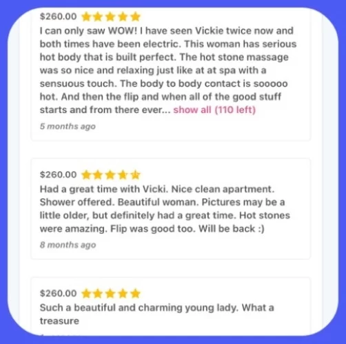 (206)384-5133 is asianand offers nuru massages, asian massage, bodyrubs in Seattle and available for incall on rubrankings Hi My Name is   ➡️  VICKIE    And I am Specialized in Asian  ✳️ MASSAGE ✳️

With……💧 HOT STONE  💧  At My Nice COMFORTABLE AND CLEAN PLACE.

                       ▶️  IN DOWNTOWN BELLEVUE  ▶️    INDEPENDENT >>>▶️ INCALL ONLY 
Who……… is Very Experienced in Giving you a Sensual And 
                                                                                                                                                                                                                                                          ……💪💪RELAXED……MASSAGE 💪💪…YOUR ………MUSCLES 

…And Make 🟢🟢 ALL YOUR WORRIES GO WAY 🟢🟢
    ⏰            TIME. OPEN.   10:00 AM. >>>.   TO. 9:30. PM.   ⏰

📌📌    LAST APPOINTMENT AT >>> 8:30PM   📌📌
🎀🎀       BODY RUB OPEN 7DAY     🎀🎀

🎈🎈    HR 6️⃣0️⃣ MINUTES 

🎁🎁…$$ 1️⃣8️⃣0️⃣……
📲. ACCEPT CASH APP 📲….☎️ PLEASE TEXTING ON 2️⃣0️⃣6️⃣-3️⃣8️⃣4️⃣-5️⃣1️⃣………                                               🌿🌿LOOKING FORWARD TO SEEING YOU SMILES🌿🌿                                                                                          ❌❌❌ NO BLKD CALL OR GOOGLE NUMBER THANKS 
                                                   ❇️❇️🩶🩶STAY SAFE VICKIE🩶🩶❇️❇️