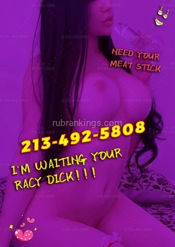 (213)492-5808 is 0and offers nuru massages, asian massage, bodyrubs in San diego and available for incall on rubrankings ??Our aim is：Quality > Quantity???We are so happy to provide you with the most caring and sweet erotic services. Is there anything more enjoyable in life than being in the arms of a beautiful woman on a lonely midnight? Come to us, we always ready for u.?Our Team：-No.1?Anna, 26yrs, Thai?-No.2?Chrissie, 25yrs, Korean?-No.3?Bonny, 27yrs, Japanese?-No.4?Elva, 23yrs, Chinese?-No.5?Annie, 24yrs, Korean?-No.6?Grace, 23yrs, Chinese???Purple Girls Can Do：???## I can be a American cowgirl as well, but my journey will be needing an experienced champ to guide me and lead me!!!??## 6 and 9, each man says it's nice, but do you know why, my magical mouth will tell, just prepare your cock and I'll make it hard??## The watery and mysterious hole gonna exude unique tantalizing aroma,which makes you so horny, then screw it hard with your ""Hulk"". The sound of ""pa pa pa"" and my screaming voice must be fulled of our room.??## Let her show you how to taste the Baguette.You can put penis into her deep throat!?TEL: 213-492-5808