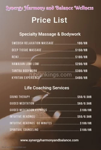 (470)427-4067 is Blackand offers nuru massages, asian massage, bodyrubs in Little rock and available for both on rubrankings PLEASE READ THE ENTIRE AD BEFORE REACHING OUT TO ME!!!(Do Not Ask Me For Any Services I Do Not Offer on my menu! I am not an escort or lady of the night.) 

I’m Angel, a Certified Holistic Practitioner, Spiritual Healer, and owner of Synergy Harmony and Balance Wellness. I’m here to guide you on a journey of rejuvenation and self-discovery. 

***REQUIRED FOR BOOKING***
**EVERYONE MUST FILL OUT INTAKE FORM**

Featuring:

**Kyritan Tantric Massage:** Originally developed by myself, includes acrobatic yoga performed on the table with client. Immerse yourself in deep relaxation as you discover the profound benefits of this truly “one-of-a-kind” unique massage technique. Starting at $400/hr+

In-person Healing: 

*Aromatherapy 
*Sound therapy
*Chakra balancing
*Guided Meditations 
*Reiki Energy Healing Massage:$100+
*Therapeutic Touch Therapy: $150+
*Tantric Bodywork Massage:$300+

Virtual Services Available:

*Spiritual counseling
*Guided meditation 
*Dream interpretation
*Distance Energy Healing
*Relationship Coaching
*Tantric training
*Tarot and Oracle Readings


? **Intuitive Readings & Life Coaching:** Seek guidance and clarity on your life's journey. Gain insights and inspiration to help you navigate the path ahead. Love, career, etc

? **Stress Management & Guided Meditations**
Learn the many different modalities of stress management, guided meditation and breath work therapy to improve your mental state and overall health.

Relationship Coaching:
Are you in a toxic relationship, or going through a breakup or divorce? Click the link below to book a session. Let’s talk. ??

https://www.liftalk.com/coach/638439?ms=coach-share&tag=638439.900310001004

Book Now:
Step one: fill out the form ??

You can find my form  Client Intake Form Massage  at: https://form.jotform.com/240115050100026

Step two: book your appointment:

https://www.fresha.com/book-now/synergy-harmony-and-balance-w9hc750p/services?lid=782461&eid=2032912&pId=735222
