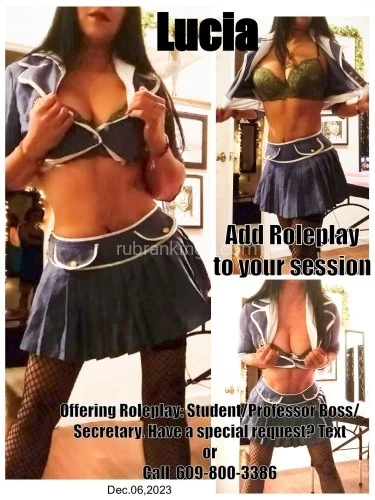 (609)800-3386 is otherand offers nuru massages, asian massage, bodyrubs in New york city nyc and available for both on rubrankings Hello Gentlemen, Couples and femalesI am Lucia, 28-year-old Colombian and Japanese Goddess. Playful, fun, sexy and alluring. I am versatile and have many talents.I love all facets of your pleasure.Today *Saturday Feb 17th is my last day in NYCOffering incall (Midtown East) clean private, convenient and discreet studio...Or outcall to your location..From a romantic GFE bodyrub/Nuru session sure to please... or exploring roleplay fantasies.Incall appointments are hh/45 min and an hour, longer appointments available. Outcall is minimum one hour.Add ons to your appointment include:*Nuru...Always Genuine Nuru Gel on a Nuru Mattress*Shower with*Prostate*Pegging*Roleplay*Tie and tease*GFE bodyrubSame day appointments available.  All new clients are screened for safety. text or call to book.