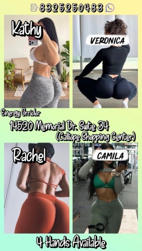 (832)525-0483 is Latinoand offers nuru massages, asian massage, bodyrubs in Houston and available for incall on rubrankings We don’t do filters or fantasy — we keep it real. Our photos actually look like us, imagine that! ? 

No dysmorphia here, just certified therapists with a magic touch?  

Come see why everyone’s copying but no one’s matching the vibe. 

? no disappointment? 
?4 hands available! 
? We can accommodate to your requests?  

?ENERGY CORRIDOR? 
? 14520 Memorial Dr.  
(Calliope Shopping Center)  
✅ 60min x $120  
✅90min x $180  
?Gratitude Appreciated ( CASH ONLY?)   
✅CREDIT AND DEBIT CARDS($5 fee)  
✅ApplePay 
✅Zelle   

?No vulgar text/call